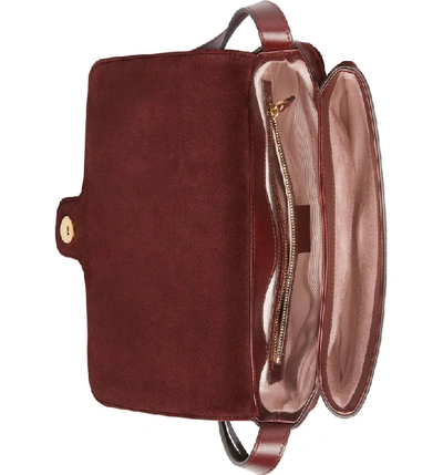 Shop Gucci Medium Leather Shoulder Bag In Vintage Bordeaux