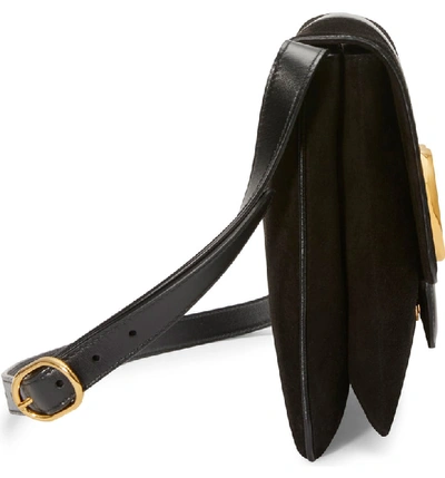 Shop Gucci Medium Leather Shoulder Bag In Nero