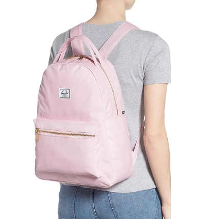 Shop Herschel Supply Co Nova Mid Volume Backpack - Pink In Pink Lady Crosshatch
