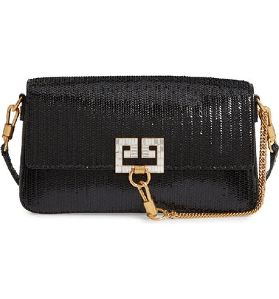 Shop Givenchy Small Leather Shoulder Bag - Black