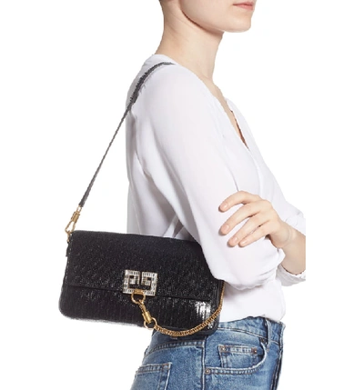 Shop Givenchy Small Leather Shoulder Bag - Black