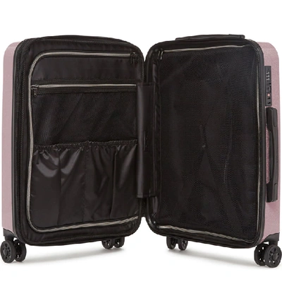Shop Calpak Medora Glitter 20-inch Hard Side Spinner Carry-on Suitcase - Pink In Aurora Pink