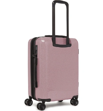 Shop Calpak Medora Glitter 20-inch Hard Side Spinner Carry-on Suitcase - Pink In Aurora Pink