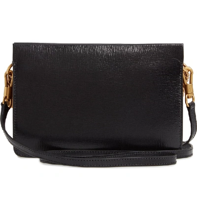 Shop Givenchy Cross 3 Leather & Suede Crossbody Bag - Black In Black/ Chestnut