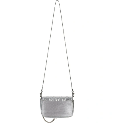 Shop Givenchy Mini Pocket Metallic Quilted Crossbody Bag In Silver