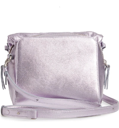 Shop Maison Margiela 5ac Metallic Leather Camera Bag - Pink In Cipria