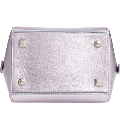 Shop Maison Margiela 5ac Metallic Leather Camera Bag - Pink In Cipria