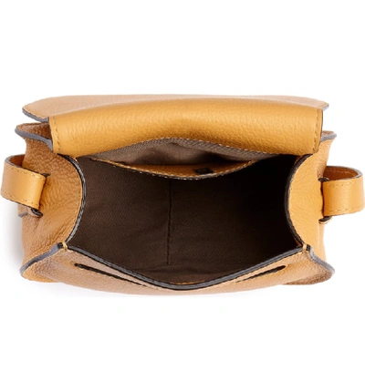Shop Chloé 'mini Marcie' Leather Crossbody Bag In Burning Camel