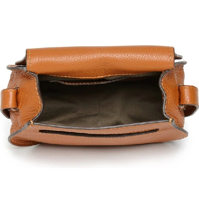 Chloé The Marcie Mini Textured-leather Shoulder Bag In Tan Gold Hrdwre