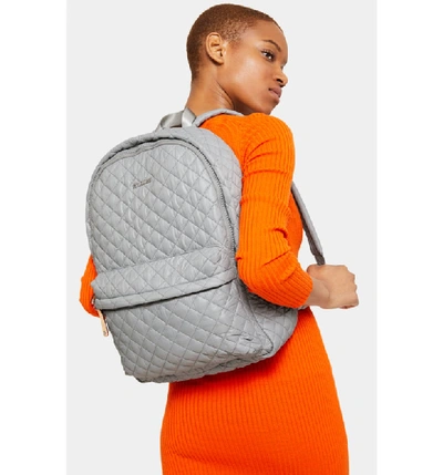 Shop Mz Wallace Metro Backpack - Grey In Dove Grey