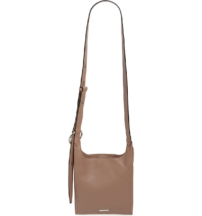 Shop Rebecca Minkoff Small Karlie Leather Feed Bag - Brown In Mink