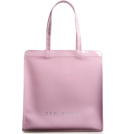 Shop Ted Baker Large Almacon Bow Detail Icon Tote - Purple In Light Purple