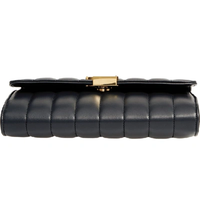 Shop Saint Laurent Small Vicky Leather Wallet On A Chain - Black In Noir