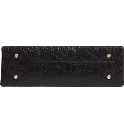 Shop Medea Prima Hanna Croc Embossed Leather Bag In Black