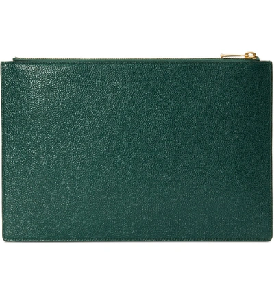 Shop Gucci Zumi 815 Leather Pouch - Green In Vintage Green