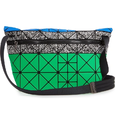 Shop Bao Bao Issey Miyake Pixel Messenger Bag In Blue/ Green