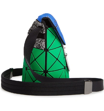 Shop Bao Bao Issey Miyake Pixel Messenger Bag In Blue/ Green