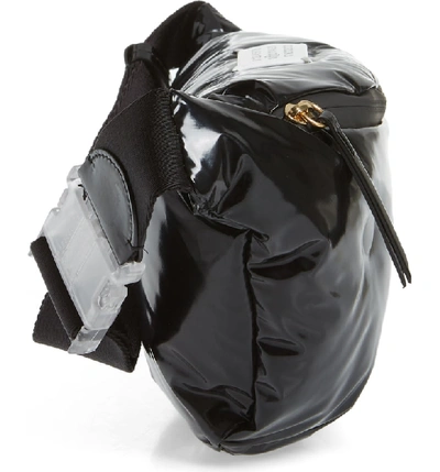 Shop Maison Margiela Glam Slam Faux Leather Belt Bag In Black