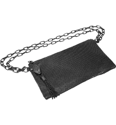 Shop Whiting & Davis Snakehead Mesh Belt Bag - Black