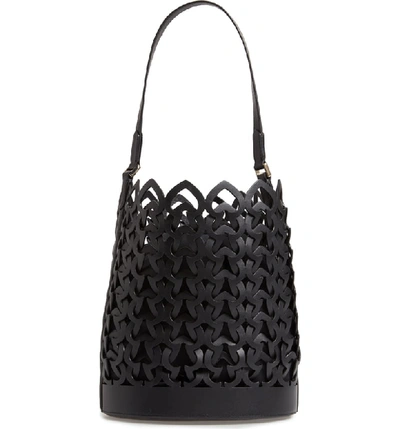 Shop Kate Spade Medium Dorie Leather Bucket Bag - Black