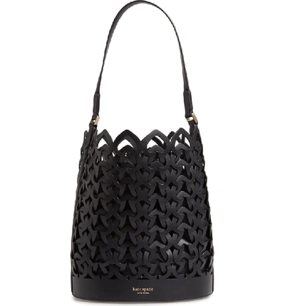 Shop Kate Spade Medium Dorie Leather Bucket Bag - Black