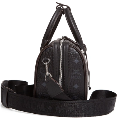 Shop Mcm Essential Boston Bag - Black