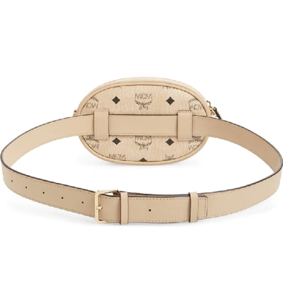 Shop Mcm Essential Convertible Belt Bag In Beige