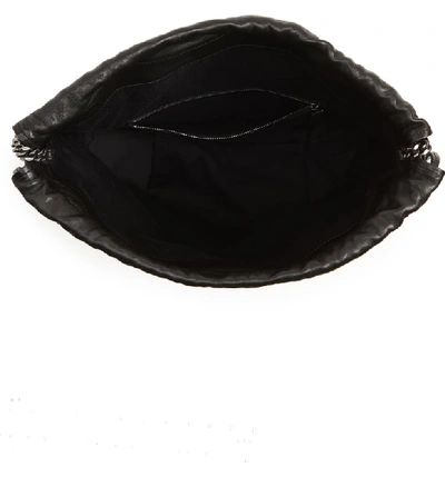 Shop Saint Laurent Teddy Bandana Studded Leather Bucket Bag In Noir
