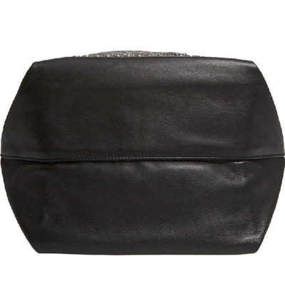 Shop Saint Laurent Teddy Bandana Studded Leather Bucket Bag In Noir
