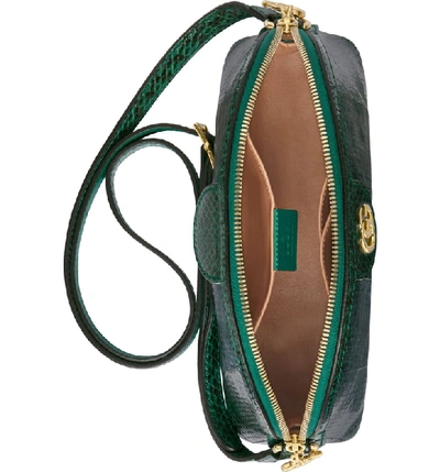 Shop Gucci Small Ophidia Genuine Snakeskin Dome Satchel - Green In Emerald