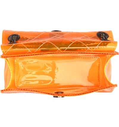 Shop Kurt Geiger Rainbow Shop Mini Kensington Transparent Shoulder Bag In Orange