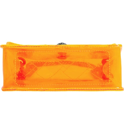 Shop Kurt Geiger Rainbow Shop Mini Kensington Transparent Shoulder Bag In Orange