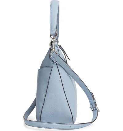 Shop Kate Spade Medium Polly Leather Shoulder Bag In Horizon Blue
