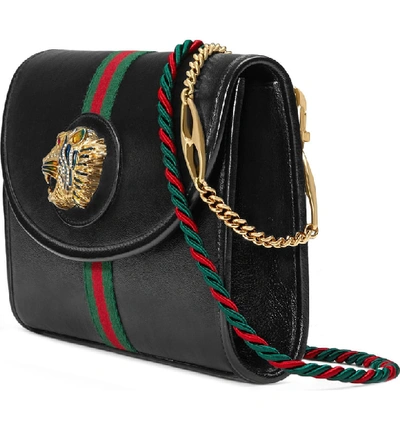 Shop Gucci Small Leather Shoulder Bag In Nero/ Vert Red Multi