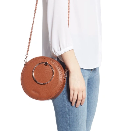 Shop Ted Baker Maddie Circle Leather Crossbody Bag - Brown