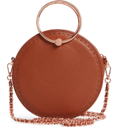 Shop Ted Baker Maddie Circle Leather Crossbody Bag - Brown
