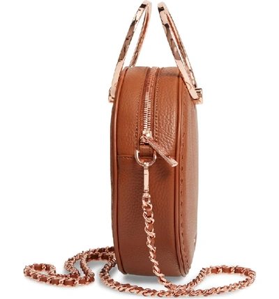 Shop Ted Baker Maddie Circle Leather Crossbody Bag - Brown