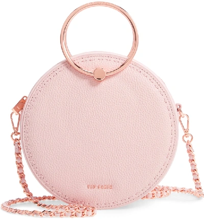 Shop Ted Baker Maddie Circle Leather Crossbody Bag - Pink In Light Pink