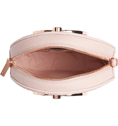 Shop Ted Baker Maddie Circle Leather Crossbody Bag - Pink In Light Pink