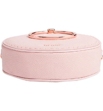 Shop Ted Baker Maddie Circle Leather Crossbody Bag - Pink In Light Pink