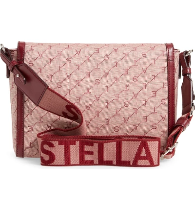 Shop Stella Mccartney Monogram Canvas Crossbody Bag In Rose