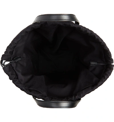 Shop Saint Laurent Teddy Canvas Tote - Black In Noir/ Noir