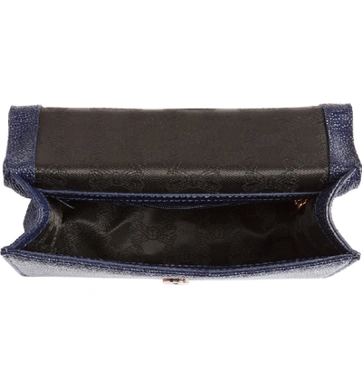 Shop Ted Baker Jayllaa Bow Leather Crossbody Bag - Blue In Navy