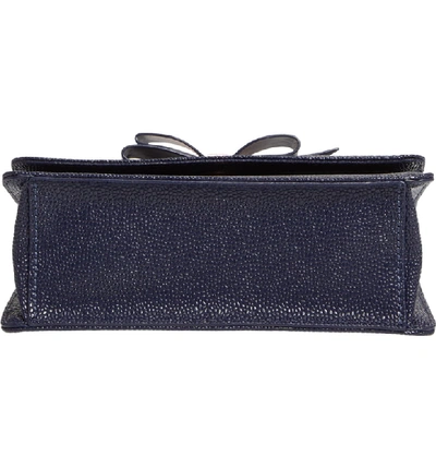 Shop Ted Baker Jayllaa Bow Leather Crossbody Bag - Blue In Navy