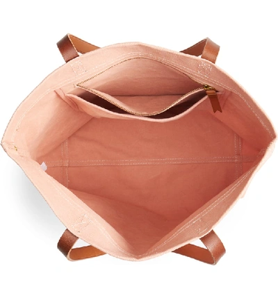Shop Madewell Canvas Transport Tote - Coral In Antique Coral