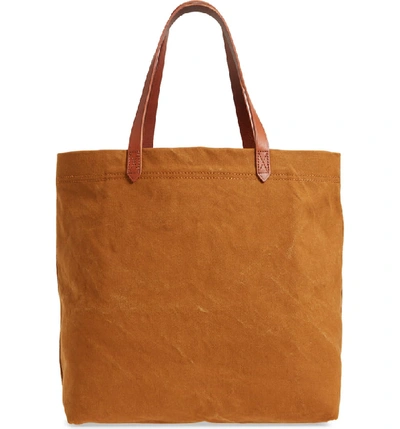 Shop Madewell Canvas Transport Tote In Acorn