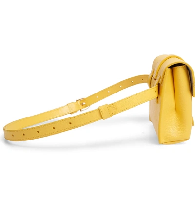 Shop Senreve Aria Leather Belt Bag - Yellow In Dandelion