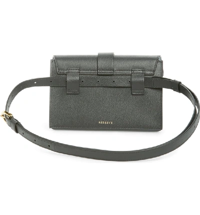 Shop Senreve Aria Leather Belt Bag In Noir