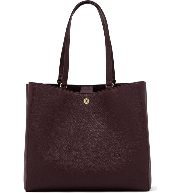 oxblood tote