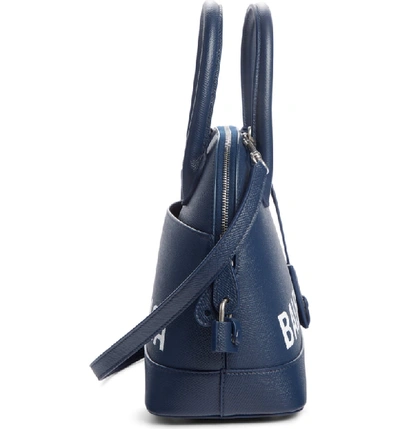 Shop Balenciaga Small Vile Calfskin Satchel - Blue In Bleu Canopee/ Blanc